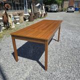Vintage rectangular extendable teak table from the 60s