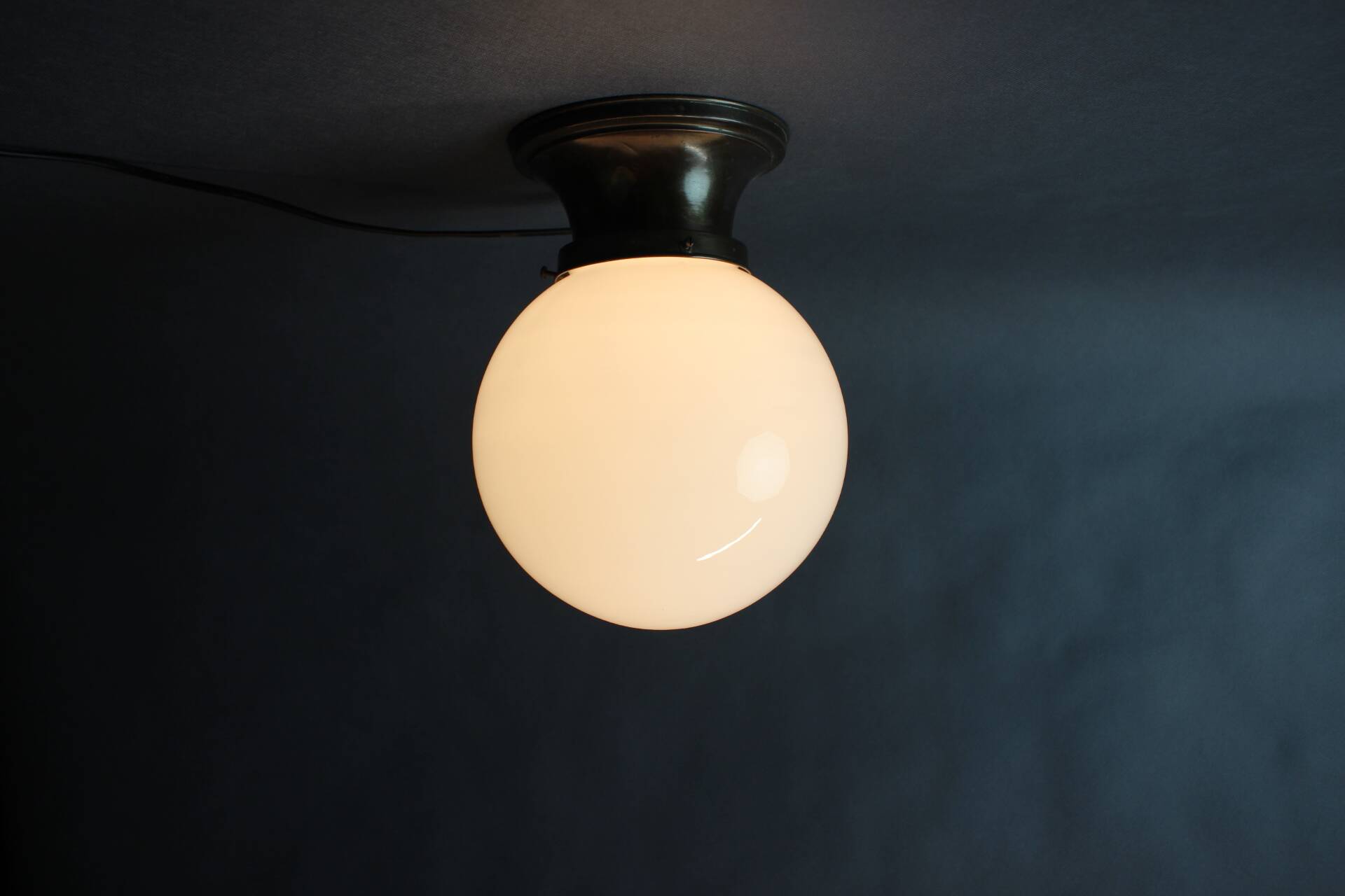 Art Deco Brass Ceiling Lamp, 1920s
