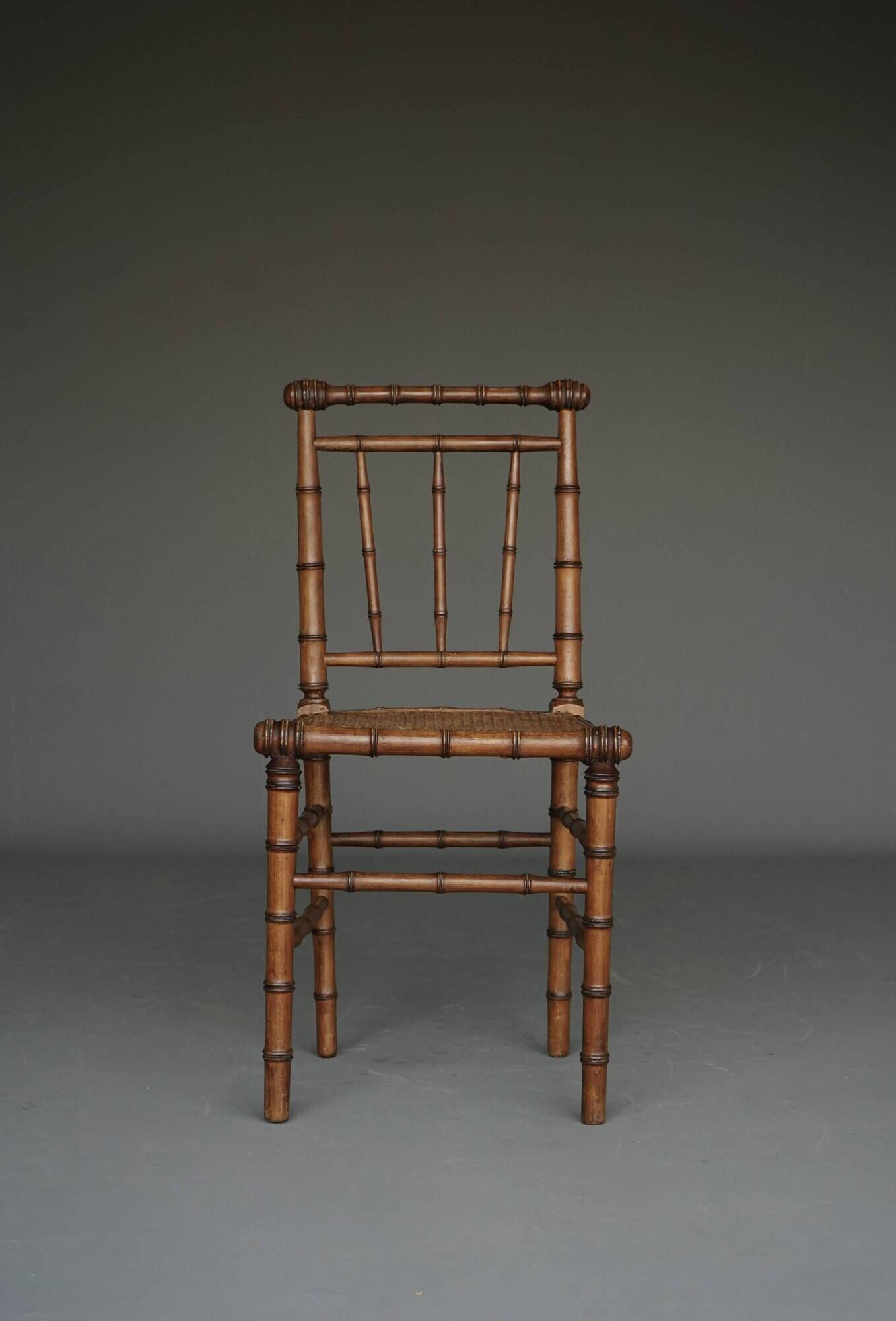 Antique American Faux Bamboo Side Chair. 1880s