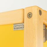 Wardrobe from the Profilsystem collection by Flötotto, 1970s, yellow HPL, beech frame