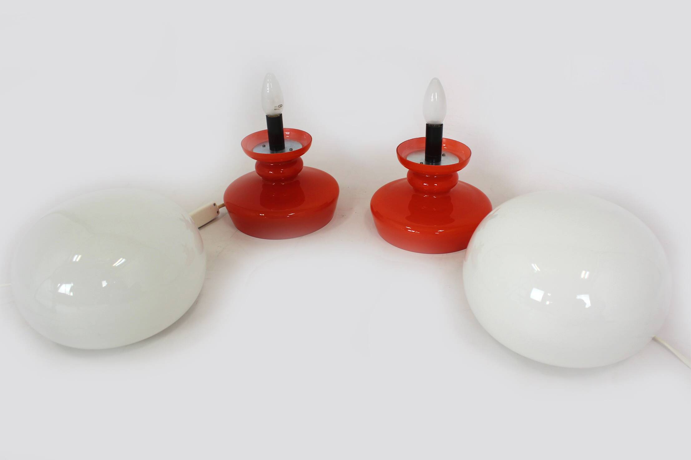 Glass Table Lamps by Stepan Tabery for Osvetlovaci Sklo, 1970s,