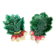 Pair of “Radis” barbotine dishes in Vallauris
