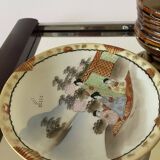 Art Deco tray, mirror, wood and metal