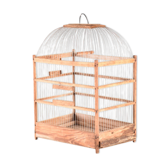 Old wooden birdcage