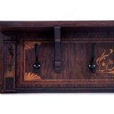 Inlay coat rack, western europe, early 20th century.