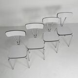 Set of 4 Formica dining chairs, 1960s