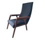 Scandinavian armchair in teak and velvet from the 1960s.