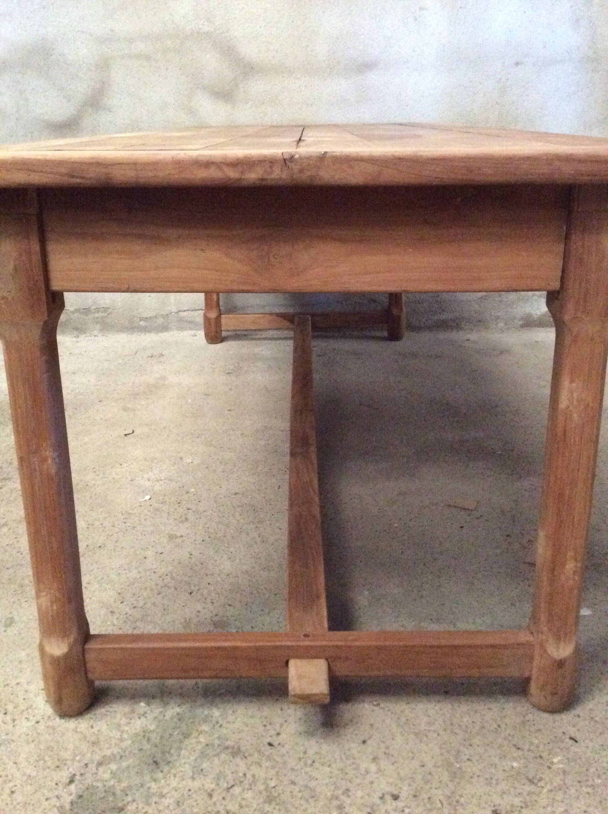 Old solid wood dining table