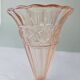 Vase verrerie Scailmont en verre pressé rose - art déco Belgique