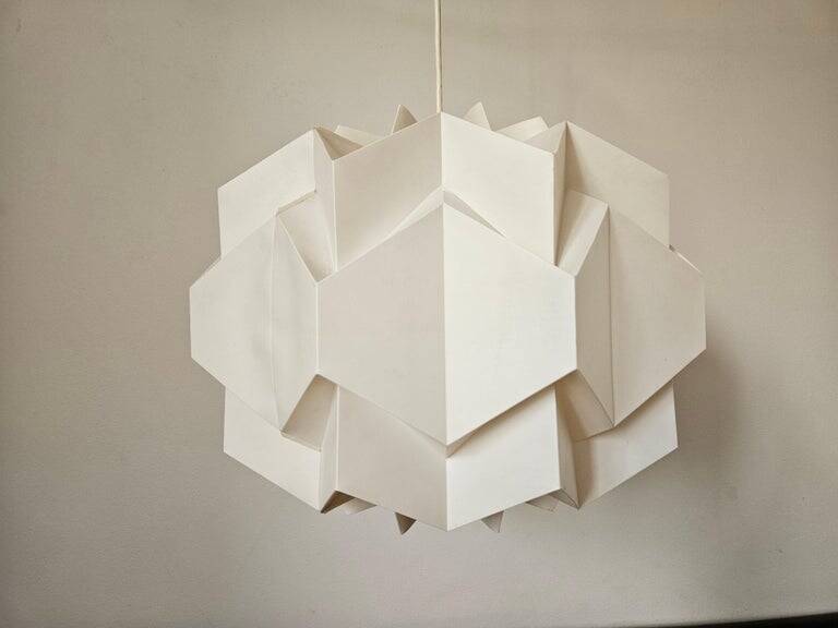 Rare large pendant from the mid-century, Le Klint style, Denmark, 1970