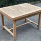 Renovated extendable farmhouse table in raw solid wood and marquetry 210cm