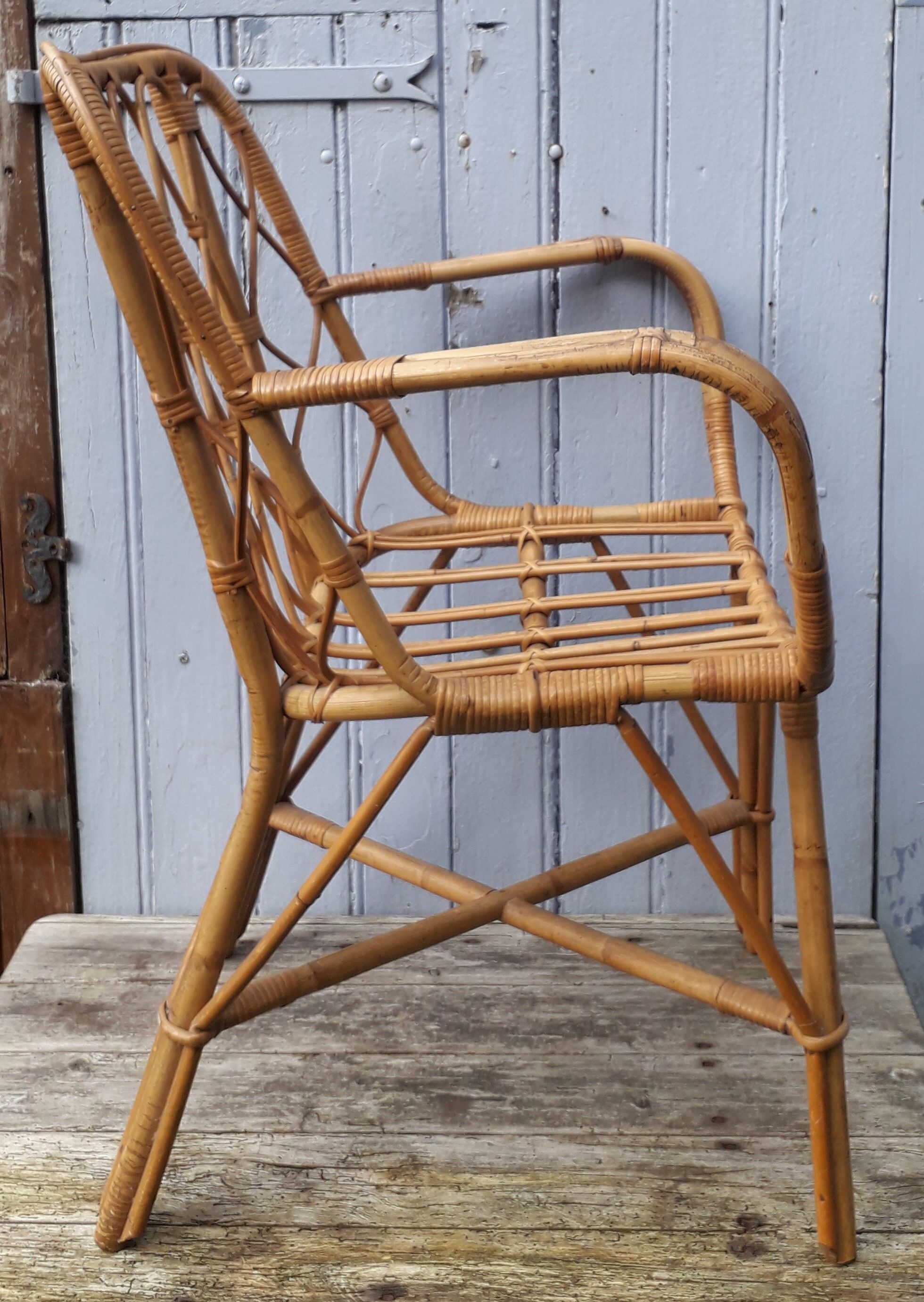 Rattan armchair
