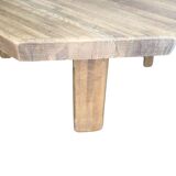 Coffee table / brutalist coffee table in vintage oak