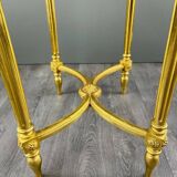 Table Guéridon En Bois Doré, Style Louis XVI, XIXe Siècle