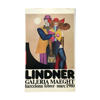 Original exhibition poster by Richard Lindner, Galeria Maeght, Barcelona, 1980