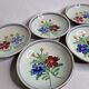 Set of five old hollow plates in glazed ceramic, nineteenth century, 23 cm