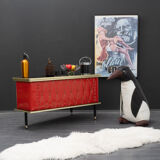 Leather decoration object, 70s, penguin