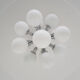Mid-century "Sputnik" metal pendant light with 13 glass globes, 1970's