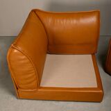 De Sede DS-19 model 'Pagoda' modular Sofa in Cognac Leather