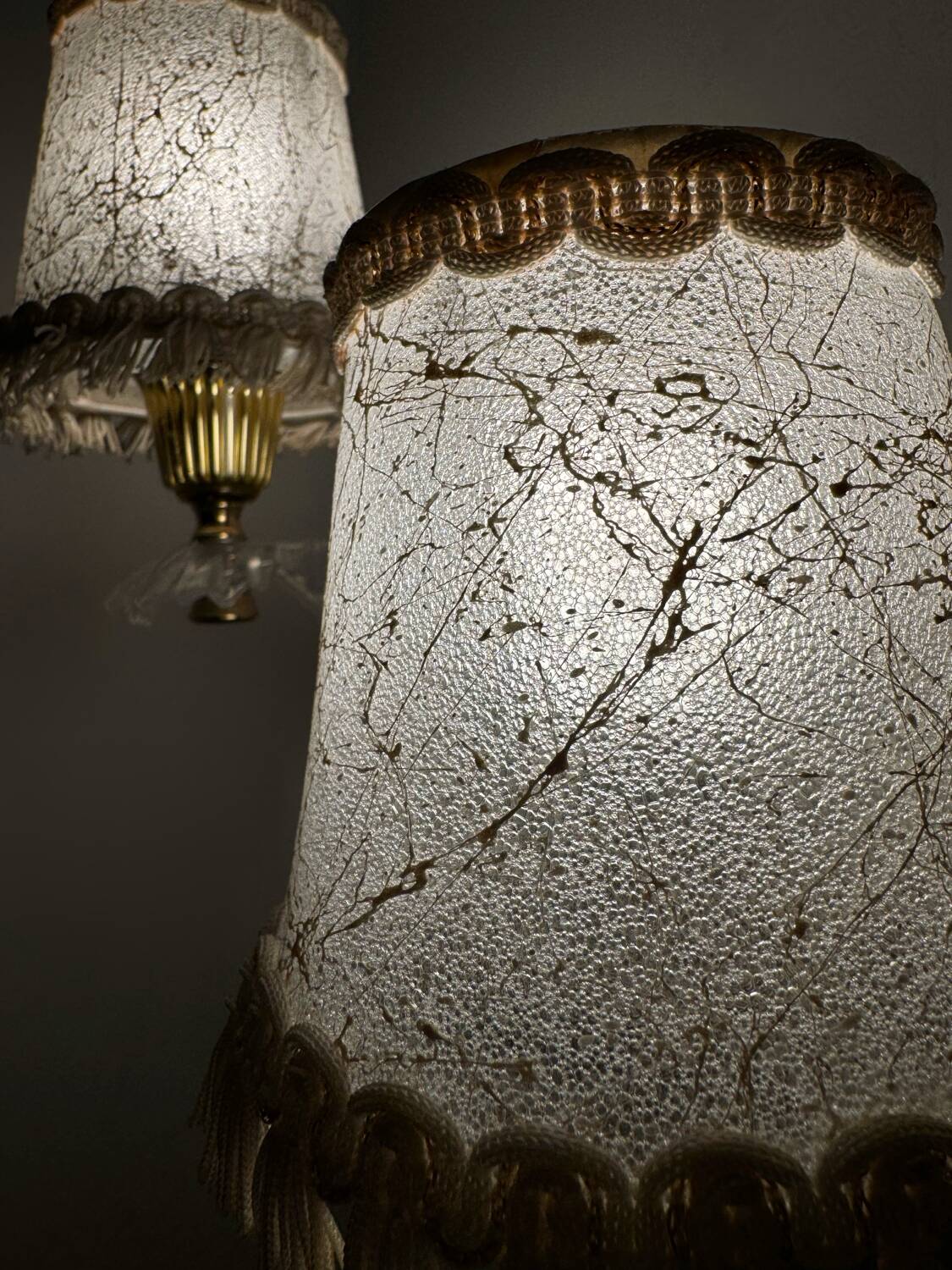 60s gold plexi wall lights