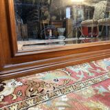 Large walnut mirror from the Art Deco period.