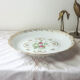 Round flat hollow Limoges FD Chauvigny White golden rose pattern