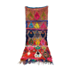 Multicolor carpet boucherouite fabric 115x286cm