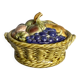 Candy dish (or sugar bowl) barbotine old fruit basket