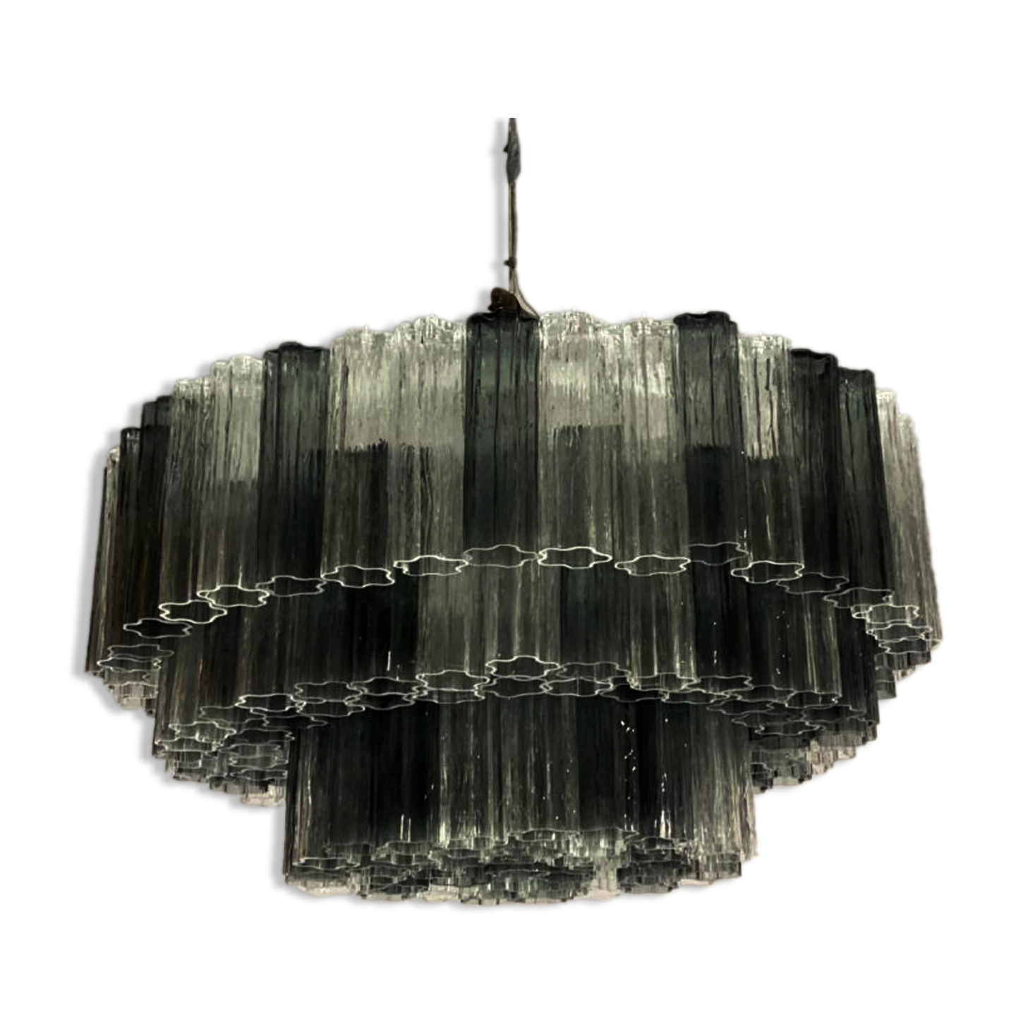 Venetian Lustre In Murano Glass Grey/Blue And Transparent
