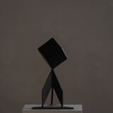 Abstract decorative Scandinavian metal sculpture from the mid-20th century, around the 1950s.