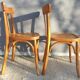 Paire chaises bistrot 1950 Mahieu Made in France