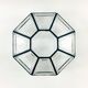 Mid-Century Minimalist Flush Mount/Ceiling Lamp in Glass and Iron from Limburg, Germany, 1960s