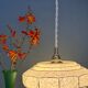 Vintage Art Deco glass pendant light in yellow Clichy.