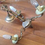 Bronze chandelier 3 branches imitation candles