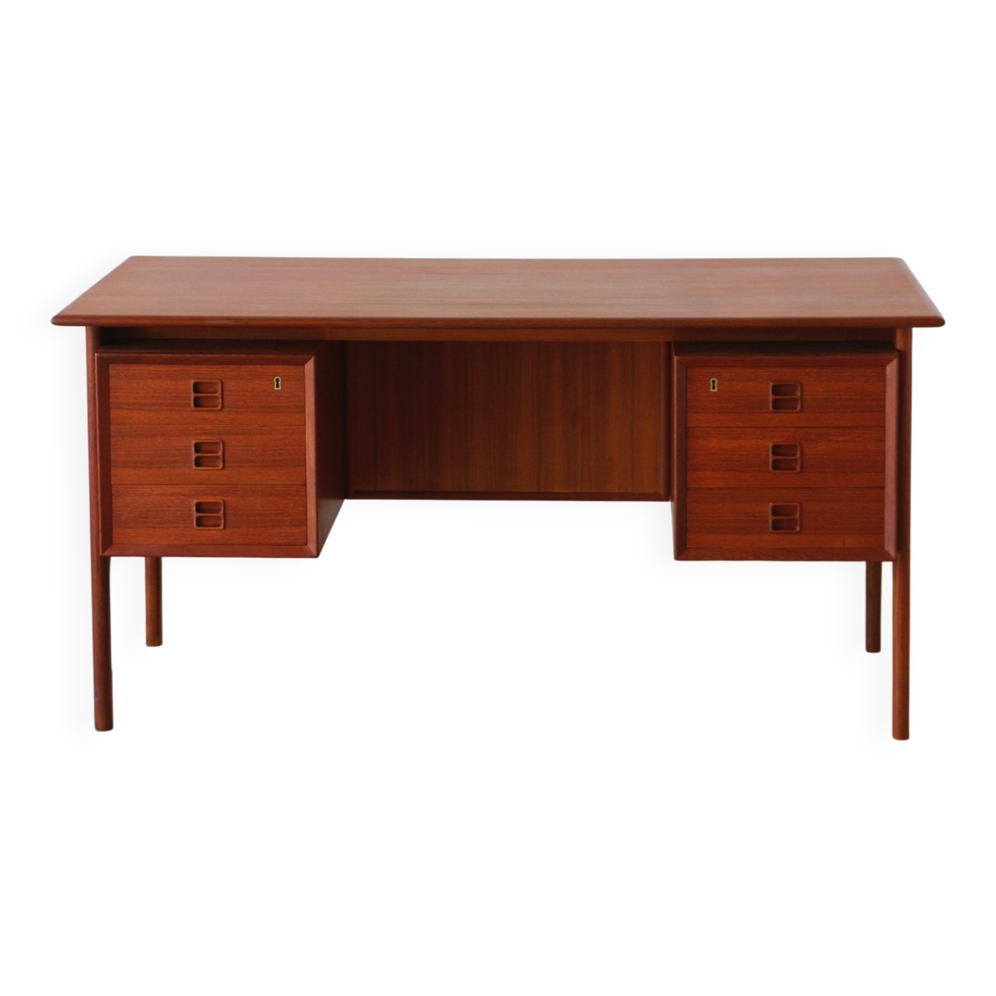 Danish desk from the 1960s by Erik Brouer – solid teak