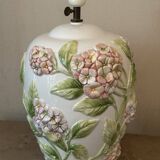 Chaumette Model Hortensias Lamp Base - Barbotine H 40 cm