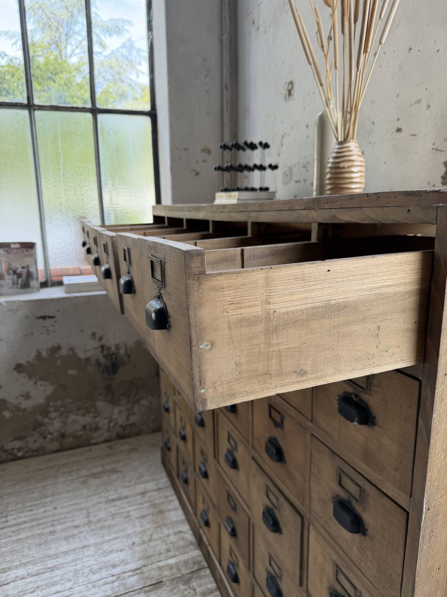 1950s pine workbench XL 160cm