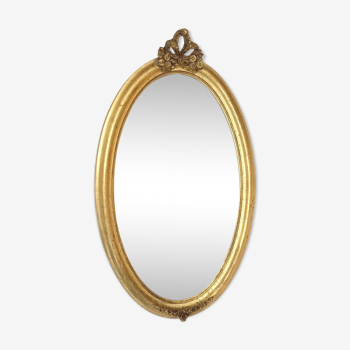 Vintage oval gilded mirror