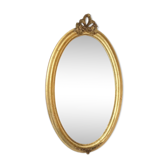 Vintage oval gilded mirror