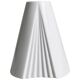 Geometric white porcelain vase Op Art Ambrogio Pozzi Rosenthal, Germany, 1980s
