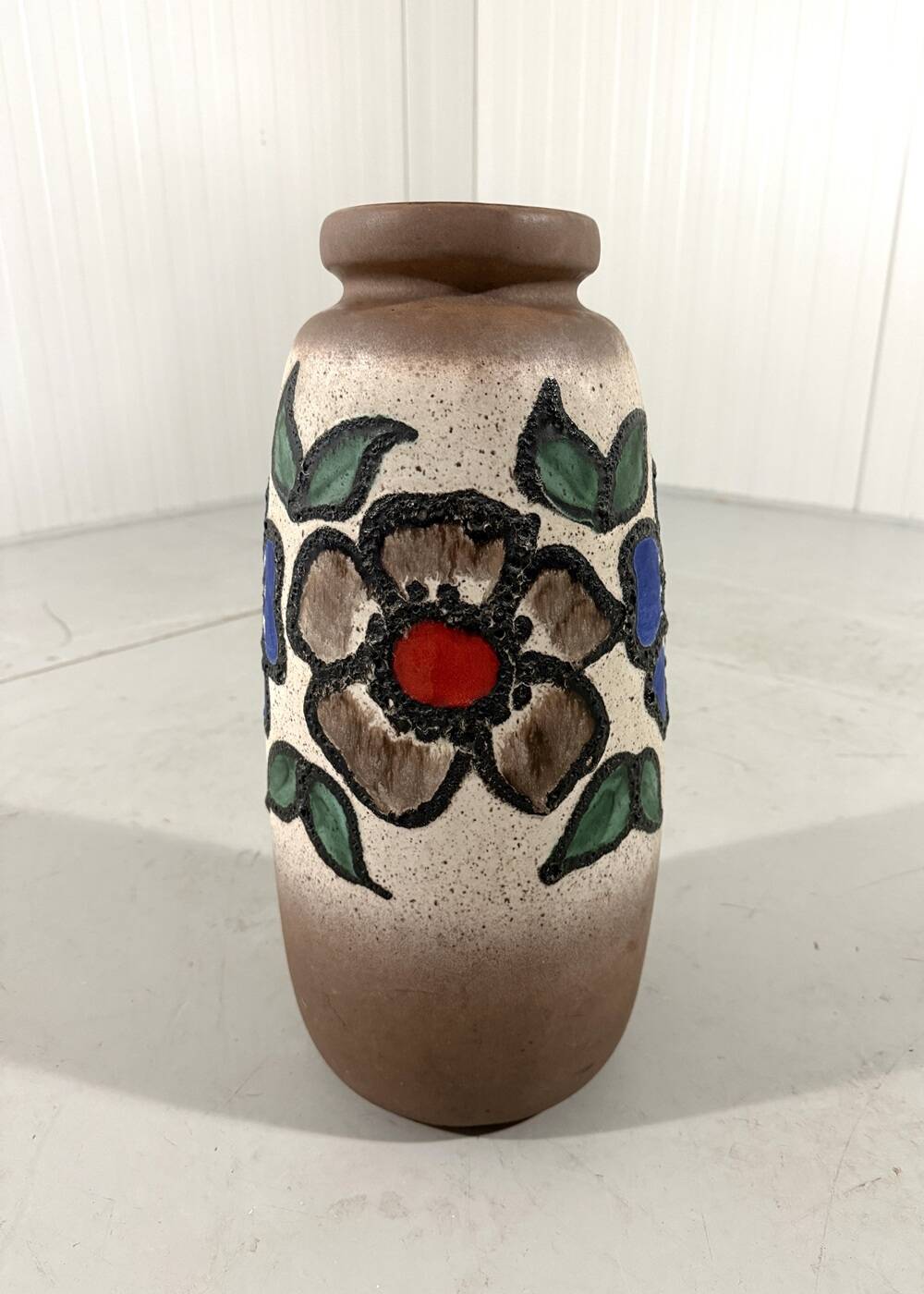 West-Germany pottery vase flowers floor vase 1960’s