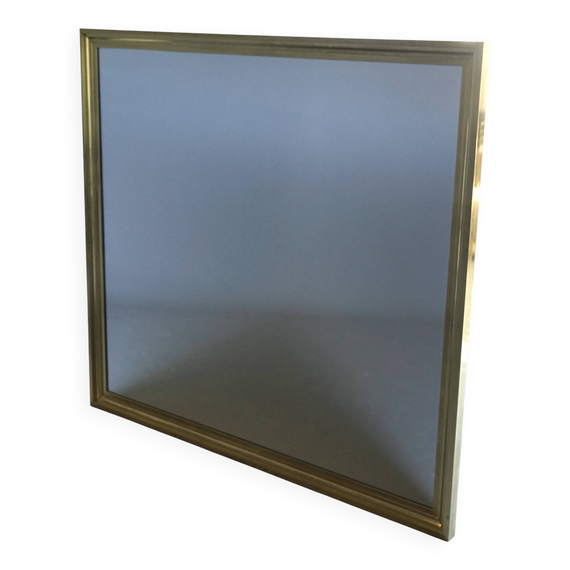 Grand miroir en laiton dans le style de Maison Jansen, années 1960.