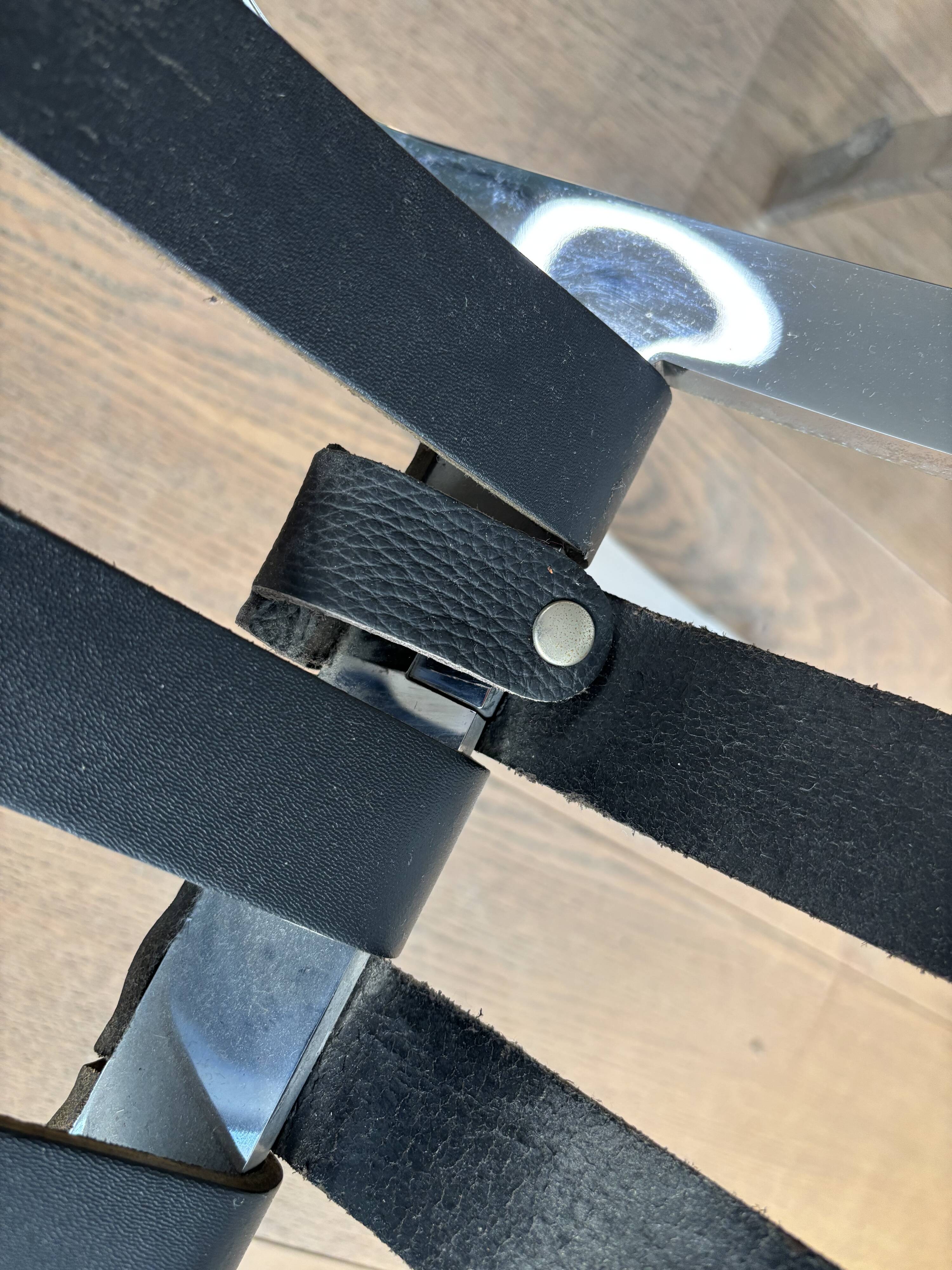 "Barcelona" chair and ottoman by Mies van der Rohe