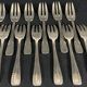 Set of 12 Vintage Design Silver Metal Dessert Cake Forks 1