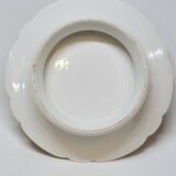 Superb Plate Dish on Pedestal 19th Century White Porcelain Bird Decor