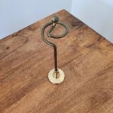 Brass curtain brackets, for draped effect