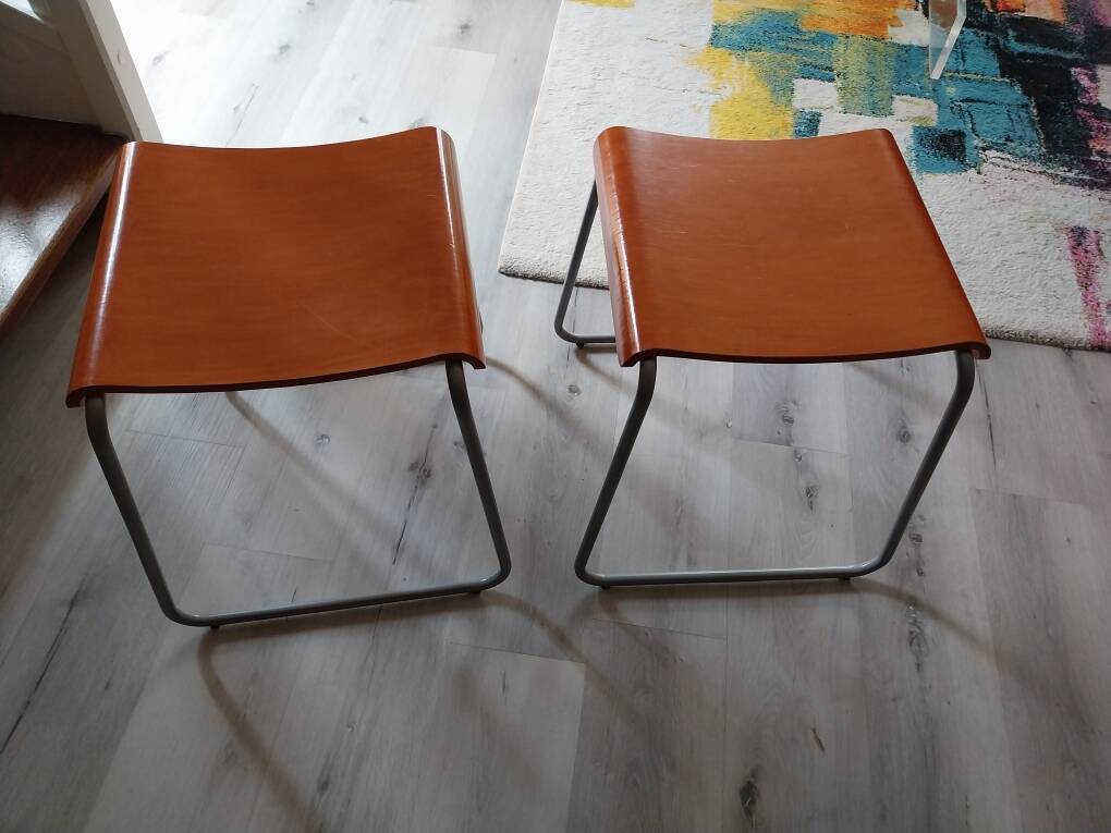 Duo vintage stools ikea kristian pallar design e. lilja lowenhielm