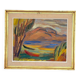 Huile sur panneau d'origine suédoise – “Sommardag” par B. Ekström – Datée de 1945 – Vintage et encadrée – 59 × 70 cm (23,2" × 27,6")