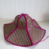 Foldable woven straw hat