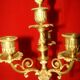 pair of gilded bronze candlesticks with 4 candle holders in "Louis XVI" style, 19th century